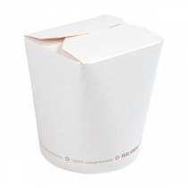 RÉCIPIENTS MULTIUSAGES "PLASTIC FREE" 480 ML 325 G/M2 Ø8x9 CM BLANC CARTON (600 UNITÉ) - Garcia de Pou