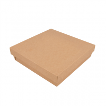 PETITES BOÎTES+COUVERCLES "THEPACK" 1000 ML 240 G/M2 + 12PP 18,5x18,5x4 CM NATUREL CARTON ONDULÉ NANO-MICRO (200 UNITÉ) - Garcia de Pou