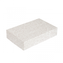 BOÎTES CATERING, PLATE "THEPACK DAMASCO" 310 G/M2 32x42 CM BLANC CARTON ONDULÉ NANO-MICRO (100 UNITÉ) - Garcia de Pou