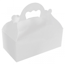 BOÎTES AVEC ANSES PÂTISSERIE "THEPACK" 250 G/M2 10x18x7 CM BLANC CARTON ONDULÉ NANO-MICRO (300 UNITÉ) - Garcia de Pou