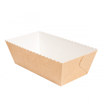 MOULES CUISSON PÂTISSERIE  230 G/M2 16x8x6 CM NATUREL KRAFT (300 UNITÉ) - Garcia de Pou