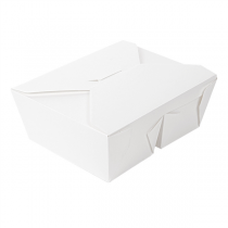 BOÎTES AMÉRICAINES 2 COMPART. "THEPACK" 675 + 675 ML 230 + 12PP G/M2 15,2x12,1x6,5 CM BLANC CARTON ONDULÉ NANO-MICRO (300 UNITÉ) - Garcia de Pou