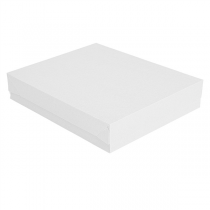 PLATEAUX + COUVERCLE "THEPACK" 280 G/M2 40,5x30,5x6 CM BLANC CARTON ONDULÉ MICROCANAL (150 UNITÉ) - Garcia de Pou