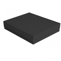 PLATEAUX + COUVERCLE "THEPACK" 230 G/M2 32x27x4 CM NOIR CARTON ONDULÉ NANO-MICRO (150 UNITÉ) - Garcia de Pou