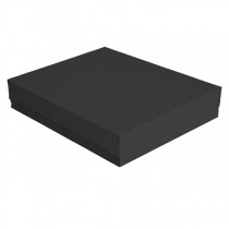 PLATEAUX + COUVERCLE "THEPACK" 280 G/M2 40,5x30,5x6 CM NOIR CARTON ONDULÉ MICROCANAL (150 UNITÉ) - Garcia de Pou