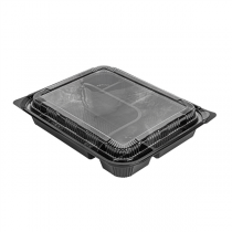 COFFRETS POUR REPAS 5 COMPART.  23,9x19x3,5 CM NOIR PP (200 UNITÉ) - Garcia de Pou