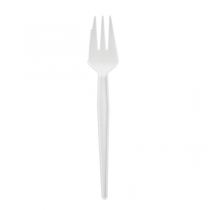 COUTEAU / FOURCHETTE  13 CM BLANC CPLA (1000 UNITÉ) - Garcia de Pou