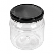 POT AVEC COUVERCLE 500 ML Ø10x10,5 CM TRANSPARENT PET (88 UNITÉ) - Garcia de Pou