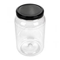 POT AVEC COUVERCLE 1000 ML Ø10,8x17 CM TRANSPARENT PET (51 UNITÉ) - Garcia de Pou