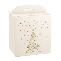 BOÎTES BOUTEILLES/AUTRES "GOLDEN TREE"  33x25x35 CM BLANC CARTON (30 UNITÉ) - Garcia de Pou