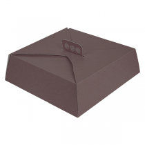 BOÎTES GÂTEAUX CARRÉES "THEPACK" 250 G/M2 34x34x10 CM CHOCOLAT CARTON ONDULÉ NANO-MICRO (100 UNITÉ) - Garcia de Pou