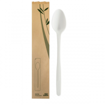 LONGUES CUILLÈRES EN SACHET  21 CM BLANC CPLA (500 UNITÉ)