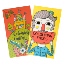CAHIERS COLORIAGE "ASSORTIES CH&Acirc;TEAUX ET VISAGES"  100 G/M2 12,5x22 CM QUADRICHROMIE CELLULOSE (400 UNIT&Eacute;)
