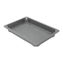 R&Eacute;CIPIENTS POUR "SUSHI" 244 ML 16,6x11,5x2 CM ARGENTE RPET (312 UNIT&Eacute;)