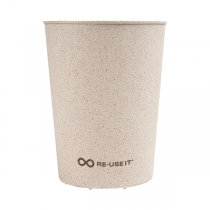 VERRES RÉUTILISABLES 500 ML Ø9/6,9x11,5 CM NATUREL RICE HUSK BIOCOMPOSITE (312 UNITÉ)