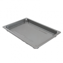 R&Eacute;CIPIENTS POUR "SUSHI" 442 ML 22,9x15,5x2,1 CM ARGENTE RPET (140 UNIT&Eacute;)
