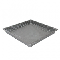 R&Eacute;CIPIENTS POUR "SUSHI" 1473 ML 26,5x26,5x3 CM ARGENTE RPET (140 UNIT&Eacute;)