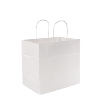 SACS SOS TRAITEUR AVEC ANSES  80 G/M2 24+15x29 CM BLANC CELLULOSE (250 UNIT&Eacute;)
