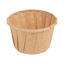 POTS TRAITEUR PLISS&Eacute; 45 ML (1,5 oz) 80 G/M2 &Oslash;5/3,6x3,1 CM NATUREL PARCH.INGRAISSABLE (250 UNIT&Eacute;)