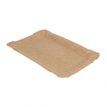 PLATEAUX P&Acirc;TISSERIE - PETITS  300 G/M2 16x10CM NATUREL KRAFT (250 UNIT&Eacute;)