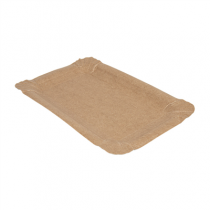 PLATEAUX P&Acirc;TISSERIE - PETITS  300 G/M2 17,5x11CM NATUREL KRAFT (250 UNIT&Eacute;)