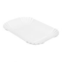 PLATEAUX  320 G/M2 18x13x3 CM BLANC CARTON (1000 UNIT&Eacute;)