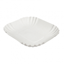 PLATEAUX  300 G/M2 15x12x2 CM BLANC CARTON (2000 UNIT&Eacute;)