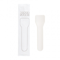 CUILL&Egrave;RES &Agrave; GLACES EN SACHET "PAPER CUTLERY" 960 G/M2 9,5 CM BLANC PAPIER (500 UNIT&Eacute;)
