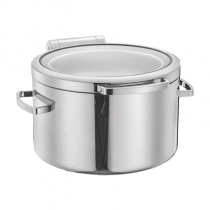 R&Eacute;CIPIENT &Agrave; SOUPE AVEC FEN&Ecirc;TRE 11 L &Oslash; 46x45x26,5 CM ARGENTE INOX + CRISTAL (1 UNIT&Eacute;)