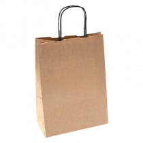 SACS SOS AVEC ANSES NOIRES  80 G/M2 20+10x29 CM NATUREL KRAFT (250 UNIT&Eacute;)