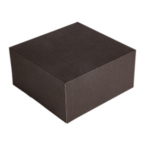 BO&Icirc;TES PATISSERIES SANS FEN&Ecirc;TRE "THEPACK" 250 G/M2 24x24x12 CM CHOCOLAT CARTON ONDUL&Eacute; NANO-MICRO (100 UNIT&Eacute;)