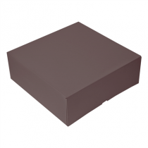 BO&Icirc;TES PATISSERIES SANS FEN&Ecirc;TRE "THEPACK" 250 G/M2 28x28x10 CM CHOCOLAT CARTON ONDUL&Eacute; NANO-MICRO (100 UNIT&Eacute;)