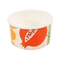 POTS &Agrave; GLACES "AMALFI" 90 ML 210 + 18 PE G/M2 &Oslash;7,2x4 CM BLANC CARTON (2000 UNIT&Eacute;)