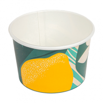 POTS &Agrave; GLACES "AMALFI" 120 ML 210 + 18 PE G/M2 &Oslash;7,7x4,7 CM BLANC CARTON (2000 UNIT&Eacute;)