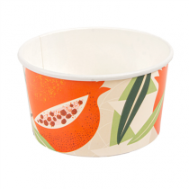 POTS &Agrave; GLACES "AMALFI" 150 ML 250 + 18 PE G/M2 &Oslash;8,5x4,5 CM BLANC CARTON (2000 UNIT&Eacute;)