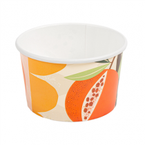 POTS &Agrave; GLACES "AMALFI" 240 ML 250 + 18 PE G/M2 &Oslash; 9,4x5,5 CM BLANC CARTON (2000 UNIT&Eacute;)