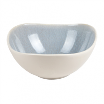 BOLS TRIANGULAIRES "FALL" "AKALA" 1480 ML 21,7x21,5x10 CM PERLE PORCELAINE (3 UNIT&Eacute;)