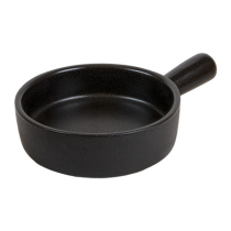 BOLS AVEC ANSE "SLATE" "AKALA" 370 ML &Oslash; 14x5 CM NOIR PORCELAINE (4 UNIT&Eacute;)