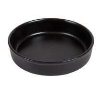 R&Eacute;CIPIENTS RONDS "SLATE" "AKALA"  &Oslash; 18x3,8 CM NOIR PORCELAINE (6 UNIT&Eacute;)