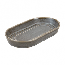 PLATS OVALES "URBAN" "AKALA"  18x9,8x2,5 CM CIMENT PORCELAINE (6 UNIT&Eacute;)