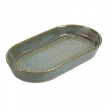 PLATS OVALES "RUSTY" "AKALA"  18x9,8x2,5 CM OXYDE PORCELAINE (6 UNIT&Eacute;)