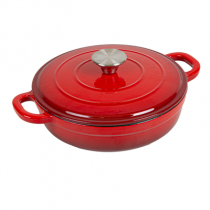 COCOTTE RONDE AVEC COUVERCLE 1,9 L &Oslash; 23x5,8 CM ROUGE FER (4 UNIT&Eacute;)
