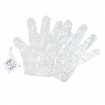 PAIRE DE GANTS ENVELOPP&Eacute;S INDIVIDUELLEMENT  26,5x14 CM TRANSPARENT PE (500 UNIT&Eacute;)