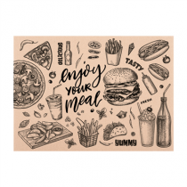 SETS DE TABLE "FAST FOOD" 115 G/M2 30x42 CM NATUREL KRAFT (1000 UNIT&Eacute;)