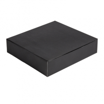 BO&Icirc;TES CATERING, PLATE "THEPACK" 250 G/M2 21x21x5 CM NOIR CARTON ONDUL&Eacute; NANO-MICRO (100 UNIT&Eacute;)