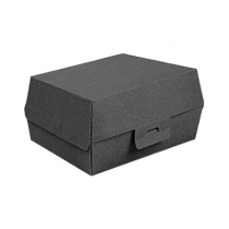 BO&Icirc;TES POUR FRITURES "THEPACK" 230 G/M2 14,5x10,5x9 CM NOIR CARTON ONDUL&Eacute; NANO-MICRO (500 UNIT&Eacute;)