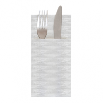 SERVIETTES KANGOUROU "MIST" 55 G/M2 40x40 CM BLANC AIRLAID (700 UNIT&Eacute;)