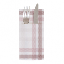 SERVIETTES KANGOUROU "LIKE LINEN - MADRAS II" 70 G/M2 40x40 CM BORDEAUX SPUNLACE (700 UNIT&Eacute;)