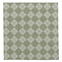 SERVIETTES "LIKE LINEN - ARGYLE" 70 G/M2 40x40 CM VERT SPUNLACE (600 UNIT&Eacute;)
