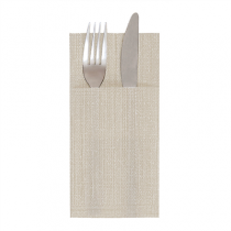 SERVIETTES KANGOUROU "X-SOFT" "DUNE" 65 G/M2 40x40 CM TAUPE AIRLAID (700 UNIT&Eacute;)